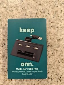Keep Onn Multi-Port USB Hub with SD, microSD and CompactFlash Card Reader