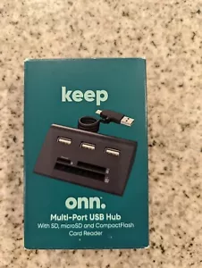 Keep Onn Multi-Port USB Hub with SD, microSD and CompactFlash Card Reader - Picture 1 of 5