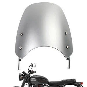Plastica ABS Parabrezza Cupolino per Bonneville T100 T120 Argento A11 P H7 - Picture 1 of 11