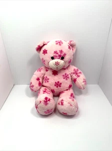 Build A Bear Winter Flurry Pink Stuffed Animal Snowflake Nose Plush Teddy Bear - Picture 1 of 20