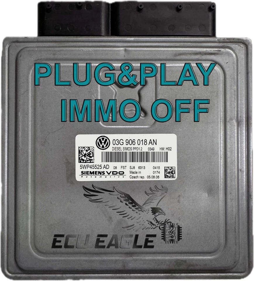 ECU Seat Altea 2.0 TDI 5WP45525AD 03G906018AN nessuna programmazione richiesta, garanzia - Immagine 1 di 1