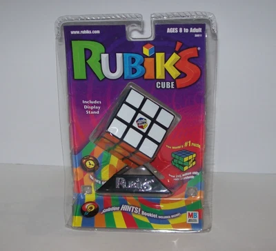 Vintage Rubik's Cube Puzzle with Display Stand 2002 Hasbro RUBIKS New - Image 1 of 4