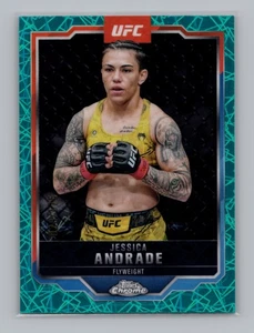 2025 Topps Chrome UFC #119 Jessica Andrade Teal Lazer Refractor /175 - Picture 1 of 2