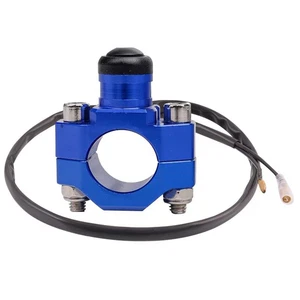 7/8" Blue CNC Stop Kill Switch Pit Pro Trail Dirt Bike ATV Quad Motorcycle 22mm - Picture 1 of 4