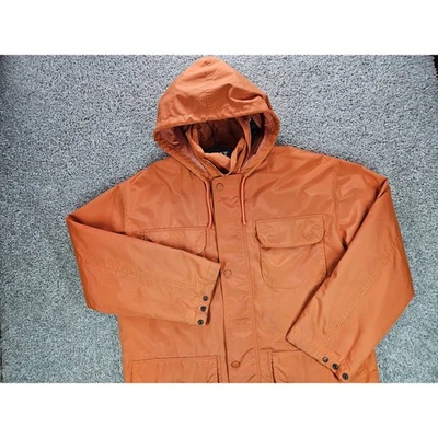 Parka con Capucha Ermenegildo Zegna Microtene 10.000 Para Hombre Pequeña Hecha en Italia Naranja Foto 1 de 4