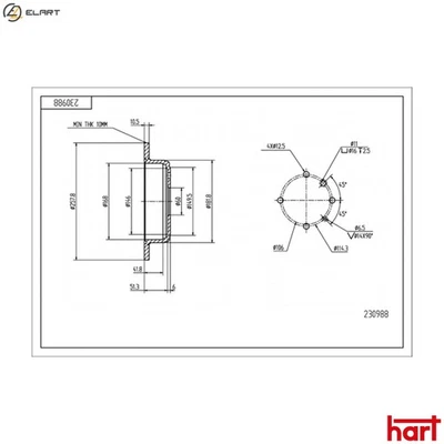 2x BRAKE DISC 230 988 FOR DAEWOO CHEVROLET AVEO/KALOS LACETTI NUBIRA 1.8L 4cyl - Image 1 of 4