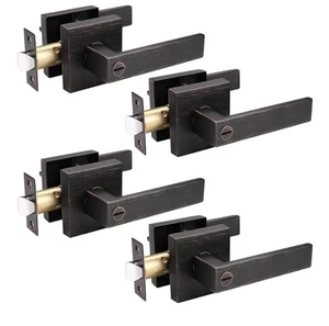 Knobelite Privacy Leva Porta Chiusura Interno Maniglia Porta Set - Privacy Slim Confezione da 4 - Foto 1 di 4