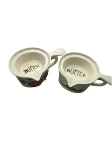 Vtg Hand Painted #2207 Decora Ceramics Lobster Butter Warmers Lot Of 2 (4 Pcs) - Picture 1 of 10