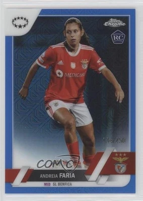 2022 Topps Chrome UEFA Women's Champions League /250 Andreia Faria #21 Rookie RC - Image 1 of 2