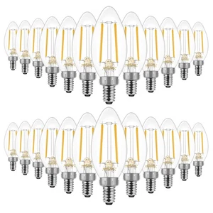 Energetic E12 B10 LED Classic Candelabra Clear Light Bulb, 40 Watt Equivalent... - Picture 1 of 7