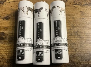 Beekman 1802 Pure Goat Milk Lip Balm 0.15 oz (Set of 3) Brand New - Picture 1 of 5