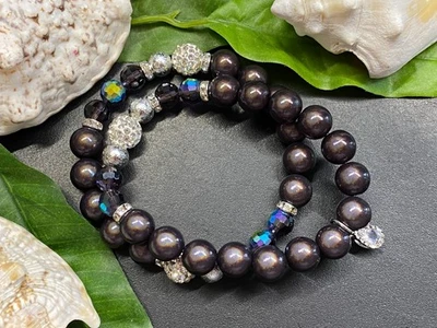 2St. Armband Miracle Beads Gr. M Acryl Strass Magic Beads #1044-2 - Bild 1 von 2