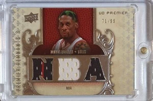 2008 UD Premier Dennis Rodman #PATCH /99 Game Worn Triple Jerseys - Very Rare - Picture 1 of 4