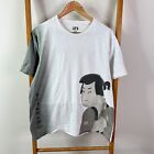 Uniqlo Edo Ukiyo-E UT Toshusai Sharaku Shirt Mens Large White Japan Art Graphic