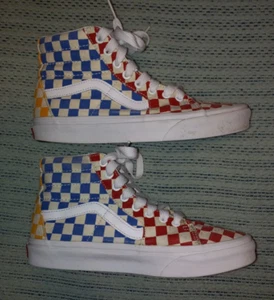 Vans Off The Wall Hi-Top Checkerboard Skateboard Shoes MEN'S Size 6.5 WO'S 8! - Picture 1 of 10