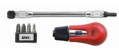 ANEX  RATCHET DRIVER WITH FLEXIBLE SHAFT & BITS SET  353  MADE IN JAPAN - Image 1 of 2