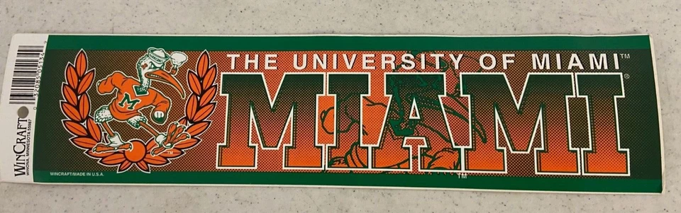 Vintage WinCraft Denver Broncos Team Bumper Sticker 1987 Decal Strip