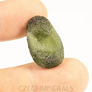 4.91g MOLDAVITE tektite genuine natural collection piece A+ certificate #RM610 - Picture 1 of 7