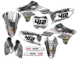 2018-2023 RMZ 450 MERICA Grey Senge Graphics Kit Compatible with Suzuki - Picture 1 of 10
