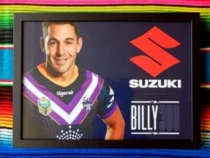 Framed BILLY SLATER 300th NRL Game Poster - 45cm x 32cm x 3cm Melbourne Storm - Bild 1 von 2