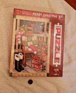 Go Games MERRY CHRISTMAS ROCKER 1000 Piece Jigsaw Puzzle Susan Winget MISB - Picture 1 of 9