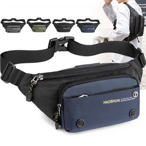 Mens Shoulder Bag Crossbody Waist Bag Siling Outdoor Sports Chest Fanny Pack - Picture 1 of 16