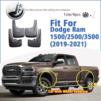 Front+Rear Flaps Flag Splash Mud Guard Protective Fender For Dodge Ram 2500 3500 Foto 1 de 4