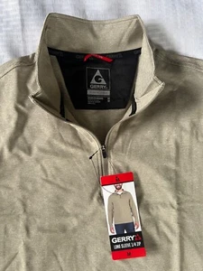 New! Gerry Men's Long Sleeve 1/4th Zip Tan Sz Medium Free Shipping! - Picture 1 of 4