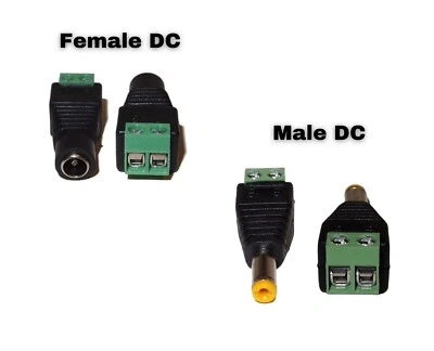 50 pcs DC Male and 50 DC Female Power Connector for CCTV Security Camera system - Image 1 of 4