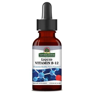 Nature's Answer Liquid Vitamin B-12, Promotes Healthy Nerve Function* - Picture 1 of 2