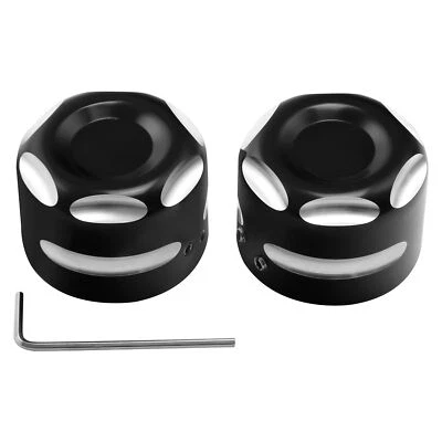 Front Axle Cap Nut Cover Fit For Harley Sportster 883 1200 09-22 Softail 09-2017 - Изображение 1 из 4