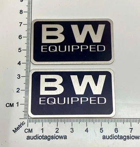 Peavey BW Equipped Badge Logo Custom Made Aluminum PAIR Black Widow - Picture 1 of 6