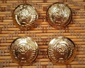 RAREZA SOVIÉTICA RUSIA URSS BOTÓN GRANDE PROCURACIDAD DE LA URSS LOTE 4 PIEZAS blasón  - Imagen 1 de 12