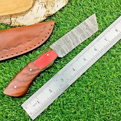 Cuchillo de caza de acero Damasco hecho a mano premium - Cuchillo pelador para exteriores Z-5572 Foto 1 de 4