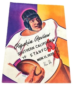 1939 Vintage  Stanford Indians vs USC Trojan Football Program- "Pigskin Review" - Picture 1 of 4