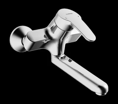 Rubinetto lavabo HANSA HANSAMIX, scarico 246 mm, con svuotamento del beccuccio, - Immagine 1 di 2