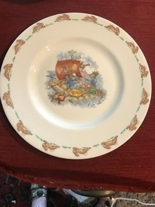 8 pulgadas Bone China Royal Albert Bunnykins 1936 placa conejos en velero - Imagen 1 de 2
