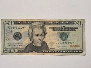 2009 $20 Star Note | AND 2 pairs | JL03891100* Circulated - Picture 1 of 2