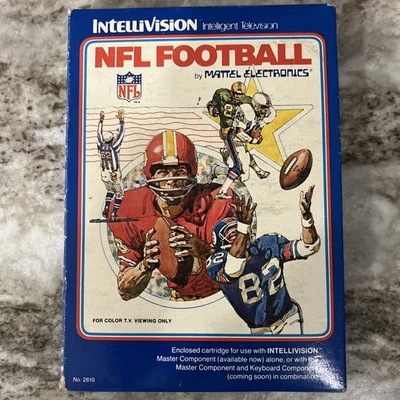 NFL Football Intellivision Game - Complete With Cartridge, Box, Manual, Overlays - Image 1 of 4