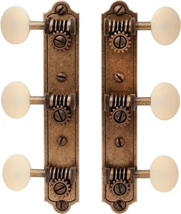 Golden Age Restoration Tuners for Solid Peghead Guitar with Bell-end, Relic... - Picture 1 of 6