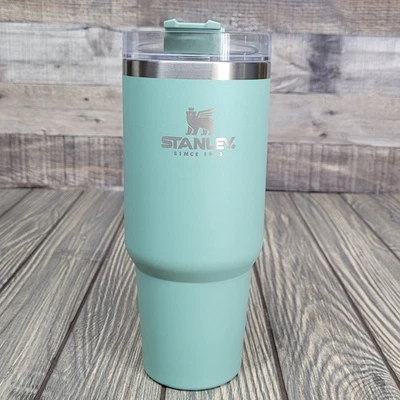 Stanley Adventure 30oz Stainless Steel Quencher Travel Tumbler Seafoam Green EUC - Image 1 of 4