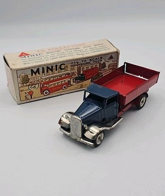 Vintage Tri-ang Minic Miniature Clockwork Tip Lorry w/ Original Box Not Working - Image 1 of 4