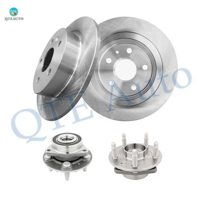 套装 4 后 292 毫米制动盘转子-轮毂轴承适用于 2011 - 2016 别克 Regal — 第 1/4 张图片