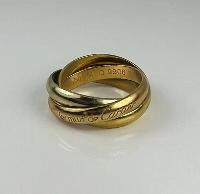 Cartier Ring Trinity Classic 3 Rows Triple Bands 750 3-Color Gold Size 6 - Image 1 of 4