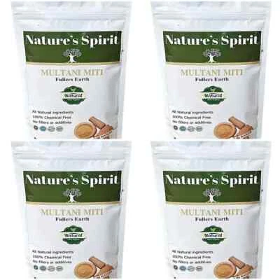 Pure Fullers Earth-Multani Mitti-100g x 4 (400g) Skin Cleanse-Blackheads-Acne - Image 1 of 4