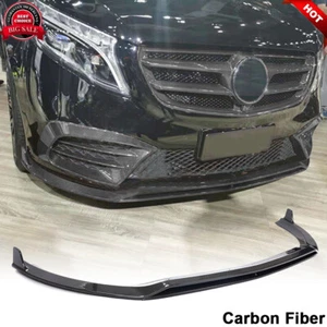 For Mercedes Benz W447 V220D V250 2020 DRY CARBON FIBER Front Bumper Lip Spoiler - Picture 1 of 12