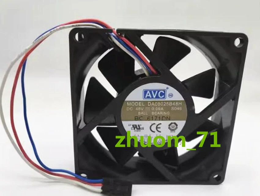 1PC AVC DA08025B48H 8025 48V 0.09A cooling fan - Image 1 of 3
