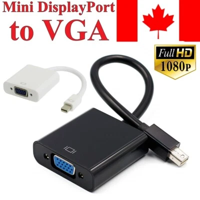 Mini DisplayPort to VGA Cable Adapter Converter for Computer Laptop PC Tablet - Bild 1 von 4
