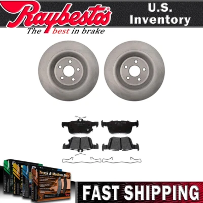 Kit de rotores de freno traseros pastillas de freno de cerámica y herrajes para Ford Fusion 2017-2019 Foto 1 de 4