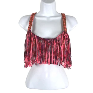Maaji Royal Riders Bikini Swim Top Large Fringe Multicolored Print NWT SW-1840 - Picture 1 of 9